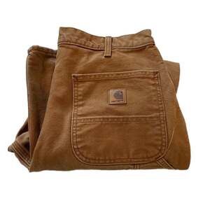 Carhartt Flannel Lined Duck Canvas Carpenter Work Pants 32x30